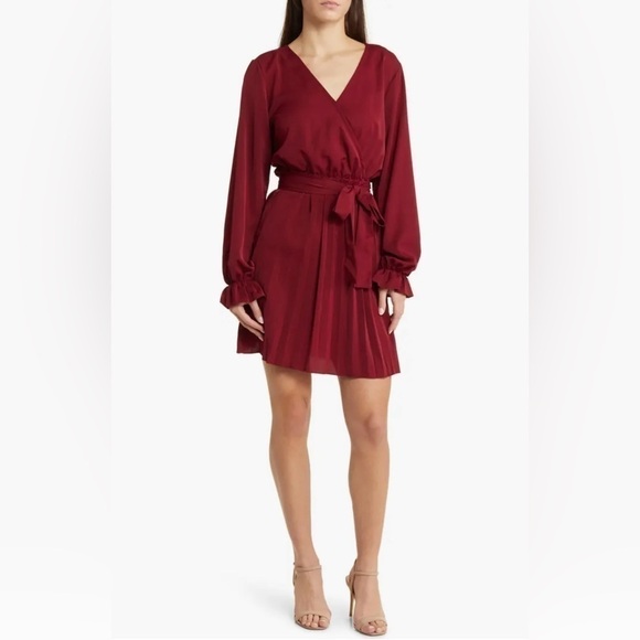 Nikki Lund Sienna Long Sleeve Faux Wrap Dress - Picture 6 of 13